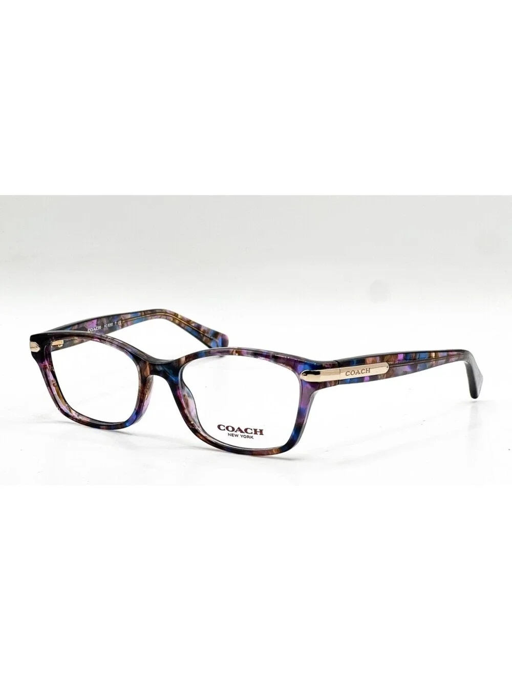Coach HC 6065 5288 Confetti Purple Tortoise Full Rim Eyeglass Frames 49-17-135